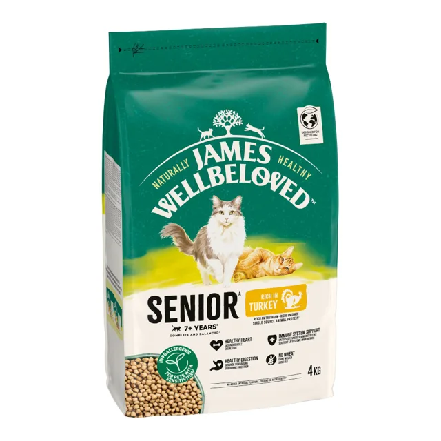 James Wellbeloved Senior Cat Hypoallergenic krůta a rýže - 4 kg