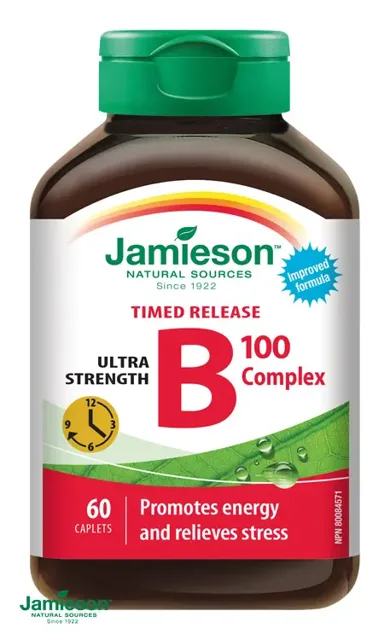 Jamieson B-komplex 100 mg s postupným uvolň. 60 tablet