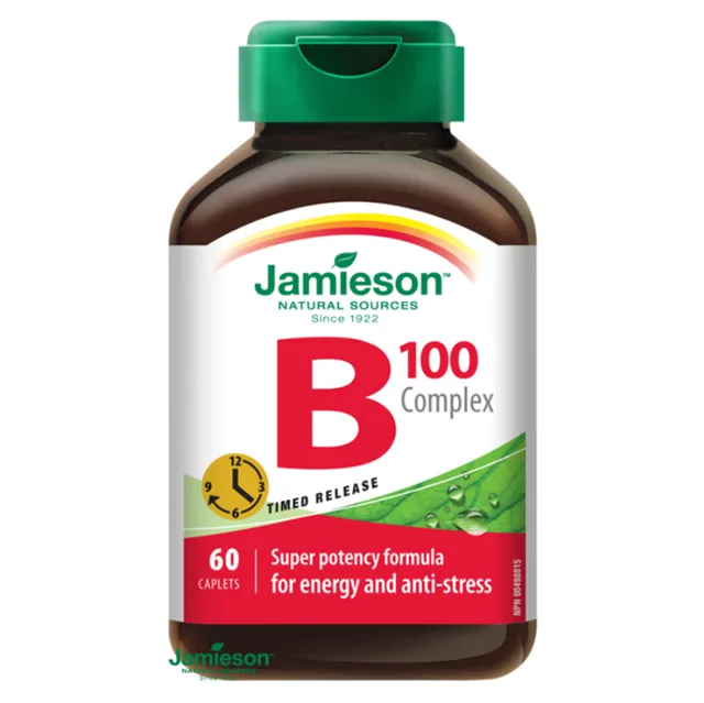 JAMIESON B-komplex 100 mg s postupným uvolňováním 60 tablet