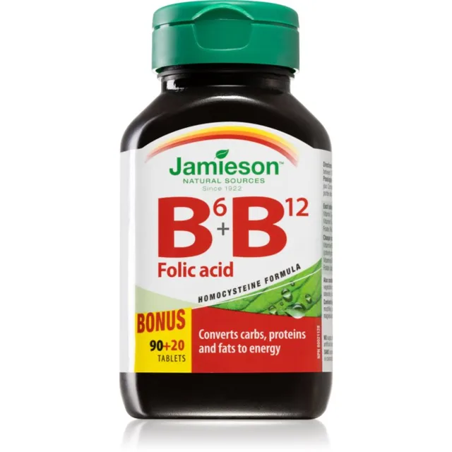 Jamieson B6 + B12 Folic acid tablety pro podporu krvetvorby 110 tbl
