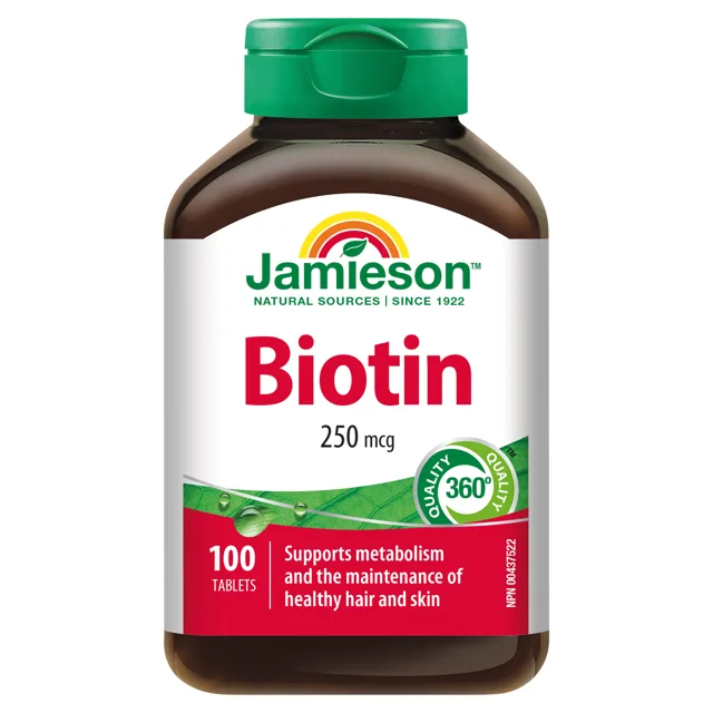 Jamieson Biotin 250 mg 100 tablet