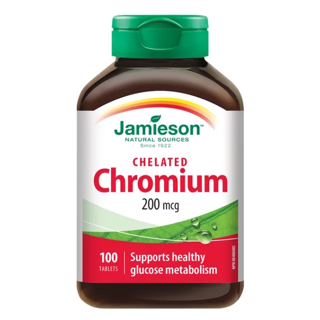 JAMIESON Chrom 200 mcg v chelátové formě 100 tablet