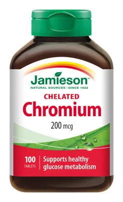 JAMIESON Chrom 200 mcg v chelátové formě tbl.100