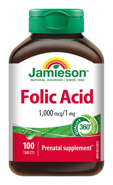 JAMIESON Kyselina listová 1000 mcg tbl.100