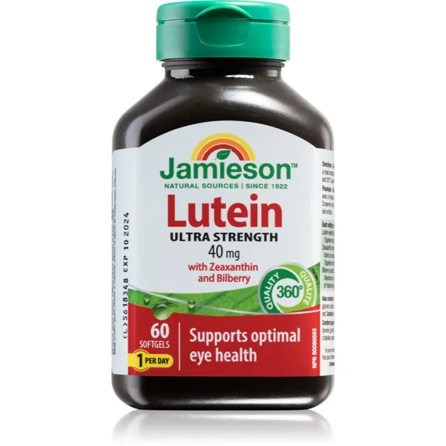 Jamieson Lutein Ultra strength 40 mg měkké tobolky pro podporu zdraví zraku 60 tbl