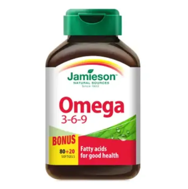 JAMIESON Omega 3-6-9 1200 mg 100 kapslí