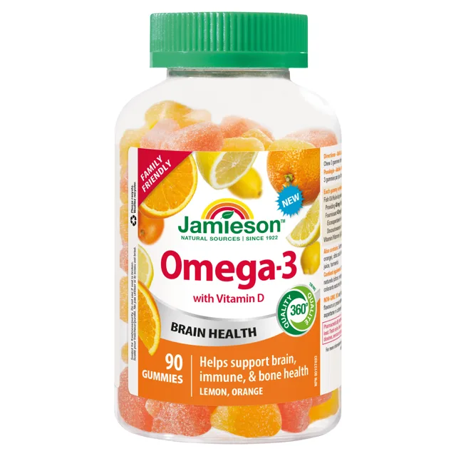 Jamieson Omega-3 Gummies 90 želé pastilek