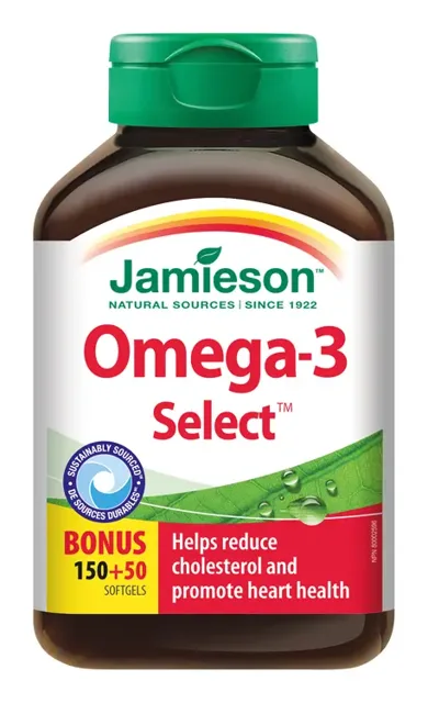 Jamieson Omega-3 Select 1000 mg 150+50 kapslí