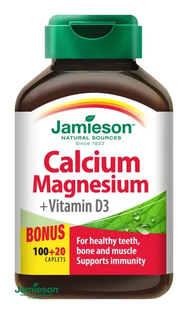 Jamieson Vápník hořčík s Vitamínem D3 120 tablet