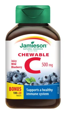 Jamieson Vitamín C 500 mg borůvka cucací 120 tablet