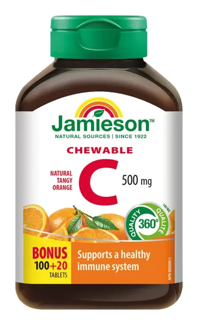 Jamieson Vitamín C 500 mg Pomeranč 120 tablet
