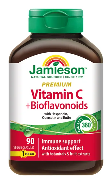 Jamieson Vitamín C PREMIUM s bioflavonoidy 600 mg 90 kapslí