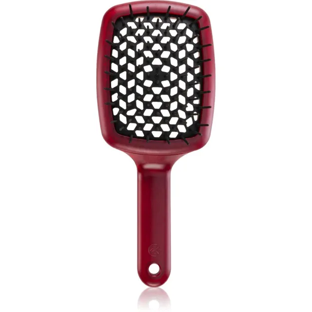 Janeke Curvy "M" Vented Brush plochý kartáč pro tepelnou úpravu vlasů 21 x 8,5 x 4 cm Green 1 ks