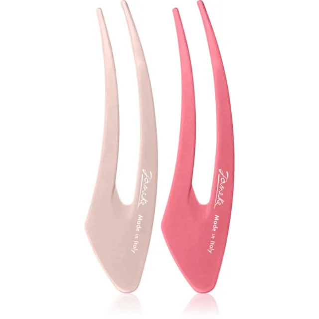 Janeke Hair Clip sponky do vlasů Pink 2x12.5 cm