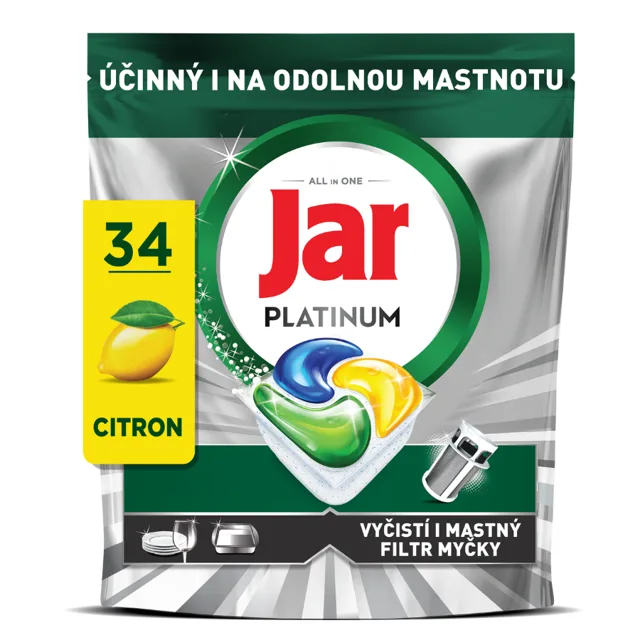 Jar Platinum Lemon kapsle do myčky 34 ks