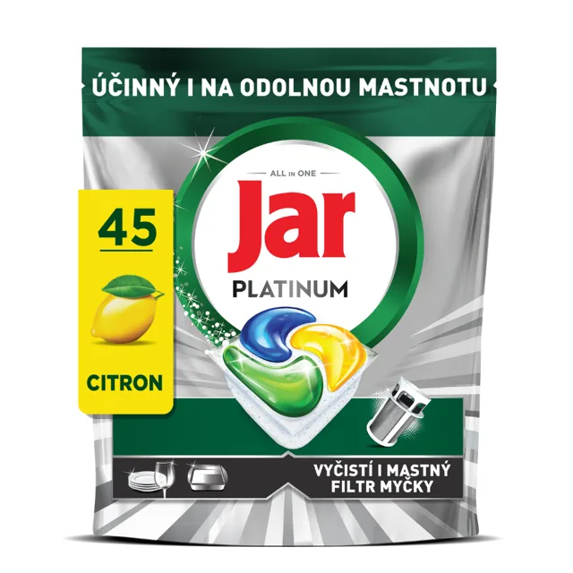 Jar Platinum Lemon kapsle do myčky 45 ks