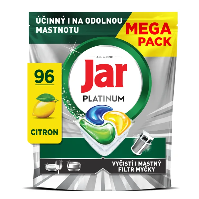 Jar Platinum Lemon kapsle do myčky 96 ks
