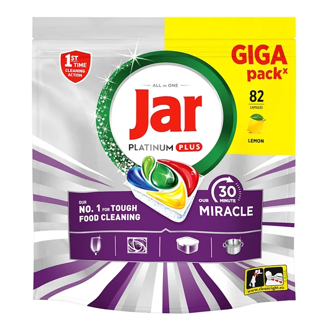 JAR Platinum plus 30 Minute Miracle kapsle do myčky nádobí 82 kusů