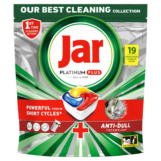 Jar Platinum Plus kapsle na nádobí 6x19ks