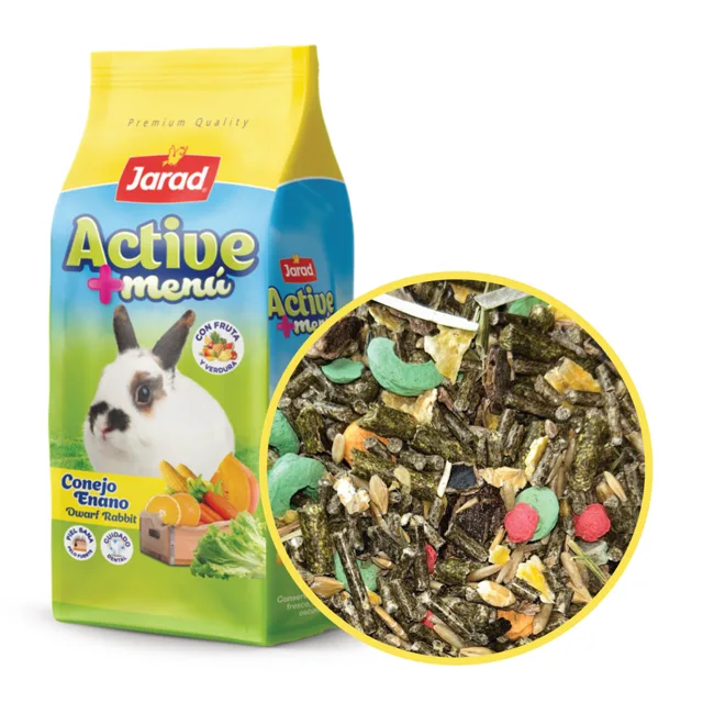 Jarad Active+ Zakrslý Králík Ovoce/Zelenina - 800g