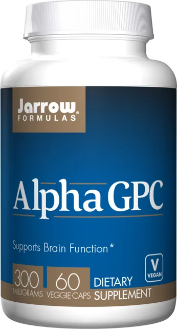 Jarrow Alpha GPC (L-alfa-glyceryl fosforyl cholin), 300 mg, 60 rostlinných kapslí
