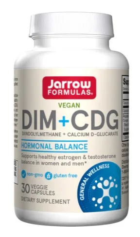 Jarrow DIM + CDG (diindolylmetan + D-glukarát vápenatý), 30 rostlinných kapslí