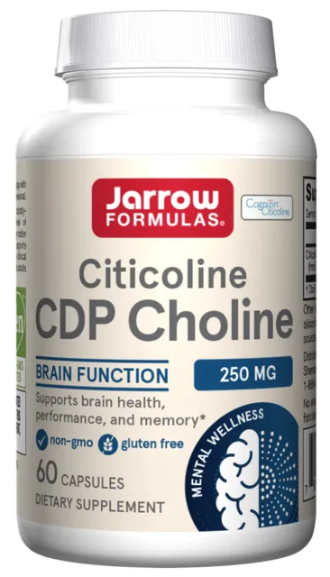 Jarrow Formulas CDP cholin, Citikolin, 250 mg, 60 kapslí