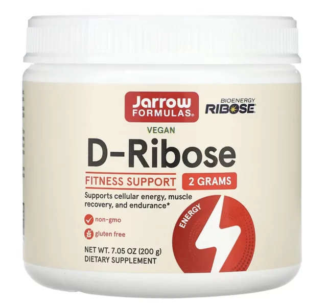 Jarrow Formulas, D-Ribose Powder, D-ribóza v prášku, 200 g