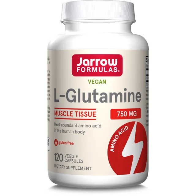 Jarrow Formulas L-glutamin, 750 mg, 120 rostlinných kapslí