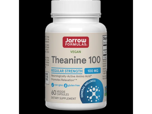 Jarrow Formulas L-theanin, 100 mg, 60 rostlinných kapslí