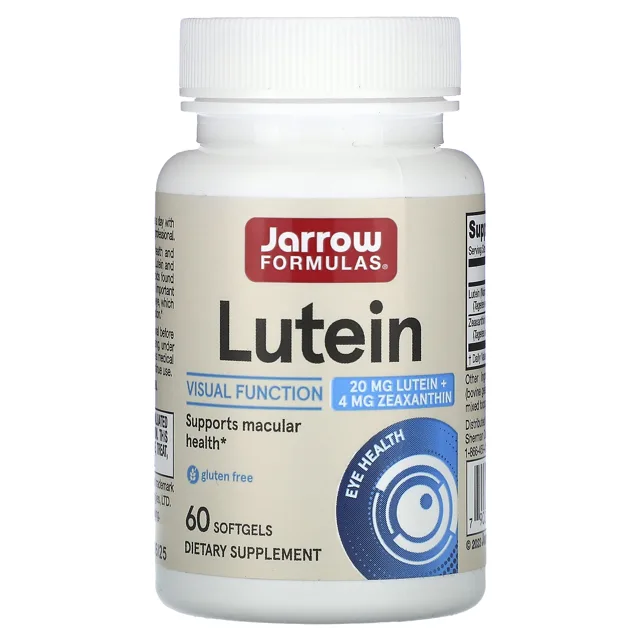 Jarrow Formulas Lutein, 20 mg, 60 softgelových kapslí