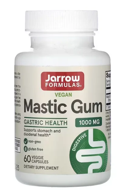 Jarrow Formulas, Mastic Gum, Masticha, 60 kapslí