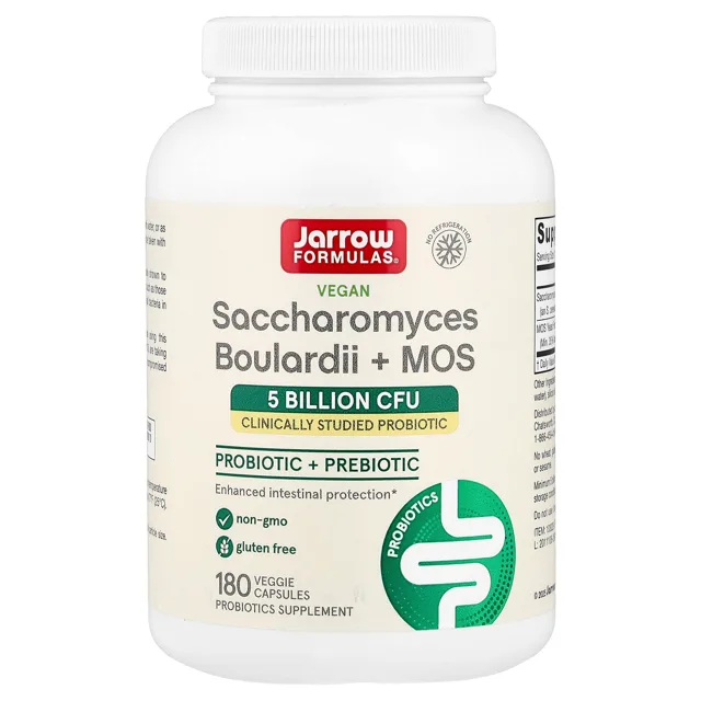Jarrow Formulas Saccharomyces Boulardii + MOS, 180 rostlinných kapslí