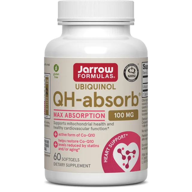 Jarrow Formulas Ubichinol QH-absorb, 100 mg, 60 softgelových kapslí
