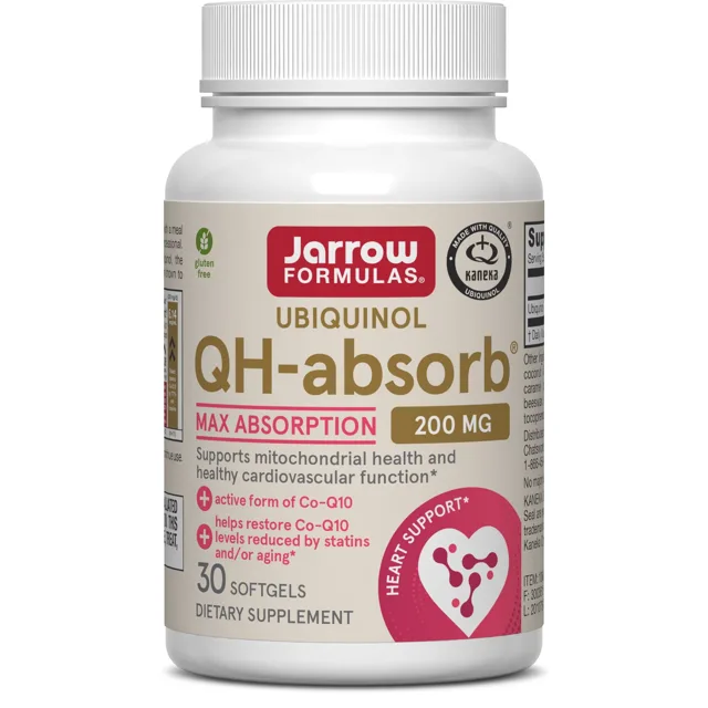 Jarrow Formulas Ubichinol QH-absorb, 200 mg, 30 softgelových kapslí