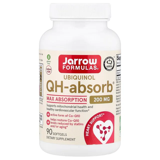 Jarrow Formulas Ubichinol QH-absorb, 200 mg, 90 softgelových kapslí