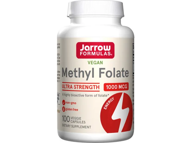 Jarrow Methyl Folate (Aktivní forma kyseliny listové), 1000mcg, 100 rostlinných kapslí