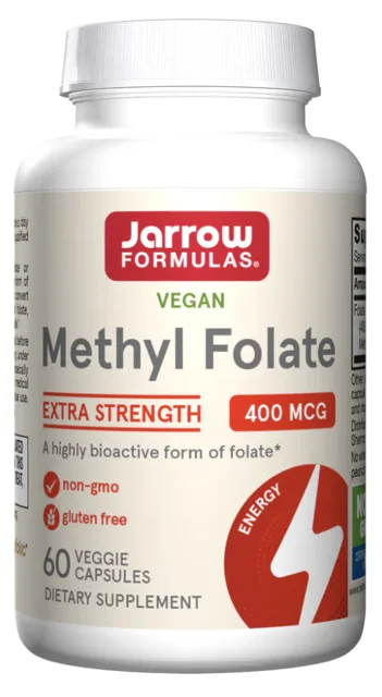 Jarrow Methyl Folate (aktivní forma kyseliny listové), 400 mcg, 60 kapslí