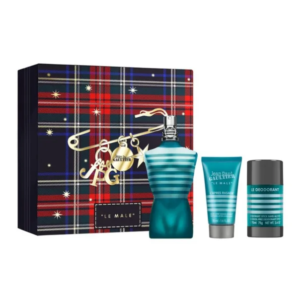 Jean Paul Gaultier Le Male dárková sada (toaletní voda 125 ml + balzám po holení 50 ml + deostick 75 ml)