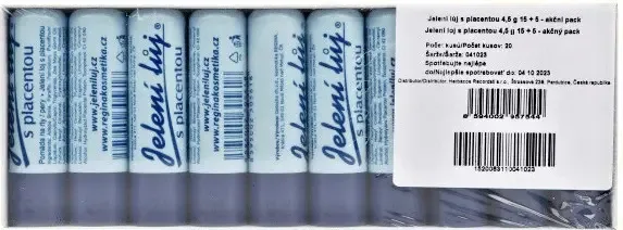 Jelení lůj s placentou 4.5g akční pack 15+5 zdarma