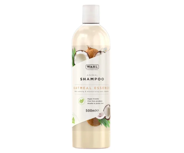 Jemně čisticí šampon pro citlivou zvířecí pokožku Wahl Professional Animal Shampoo Oatmeal Essence - 500 ml, koncentrát + dárek zdarma