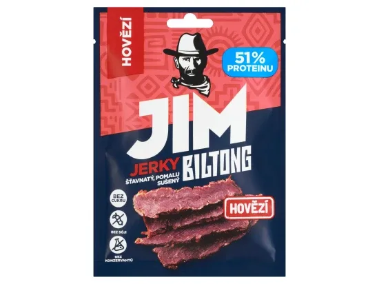 Jim Jerky Biltong sušené hovězí maso 20 g