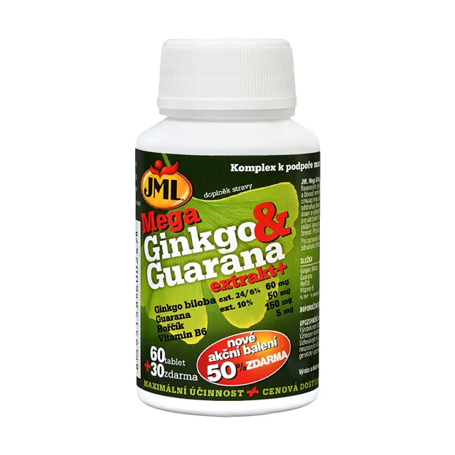 JML Mega Gingko Guarana+ 60+30 tablet