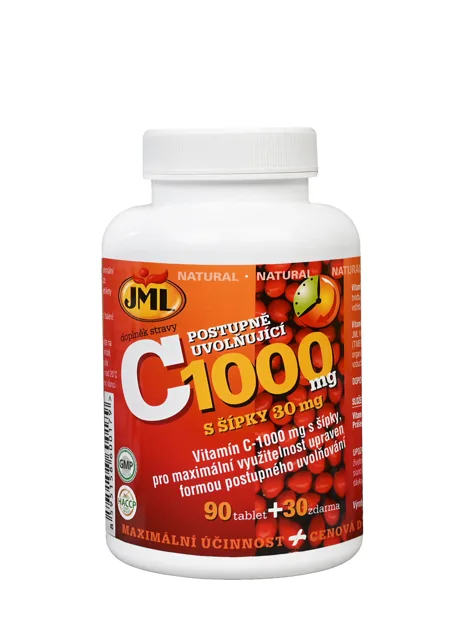 JML Vitamin C tbl.120x1000mg postupným uvolňováním s šípky