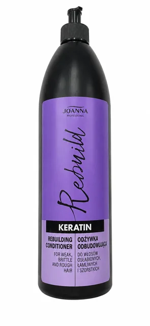 Joanna Professional Keratin Rebuilding Conditioner obnovující kondicionér 1000ml (poškozený aplikátor)