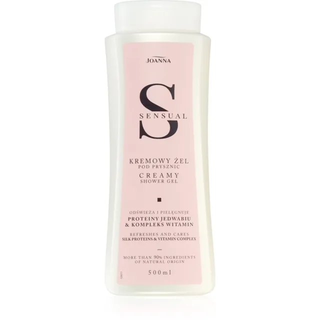 Joanna Sensual Creamy Shower Gel krémový sprchový gel Silk Proteins & Vitamin Complex 500 ml