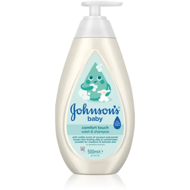Johnson's® Comfort Touch dětský mycí gel a šampon 2 v 1 pro děti 500 ml