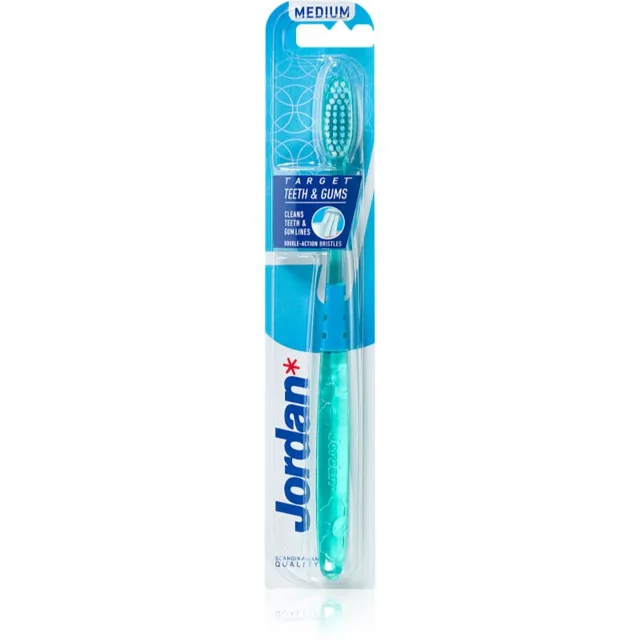 Jordan Target Teeth & Gums Medium zubní kartáček 1 ks