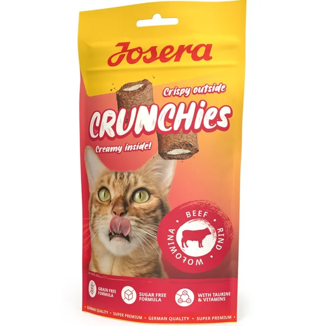 JOSERA Crunchies Beef 60 g křupavé pamlsky s hovězím masem pro kočky