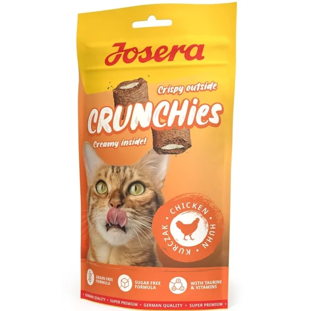 JOSERA Crunchies Chicken 60 g křupavé pamlsky s kuřetem pro kočky